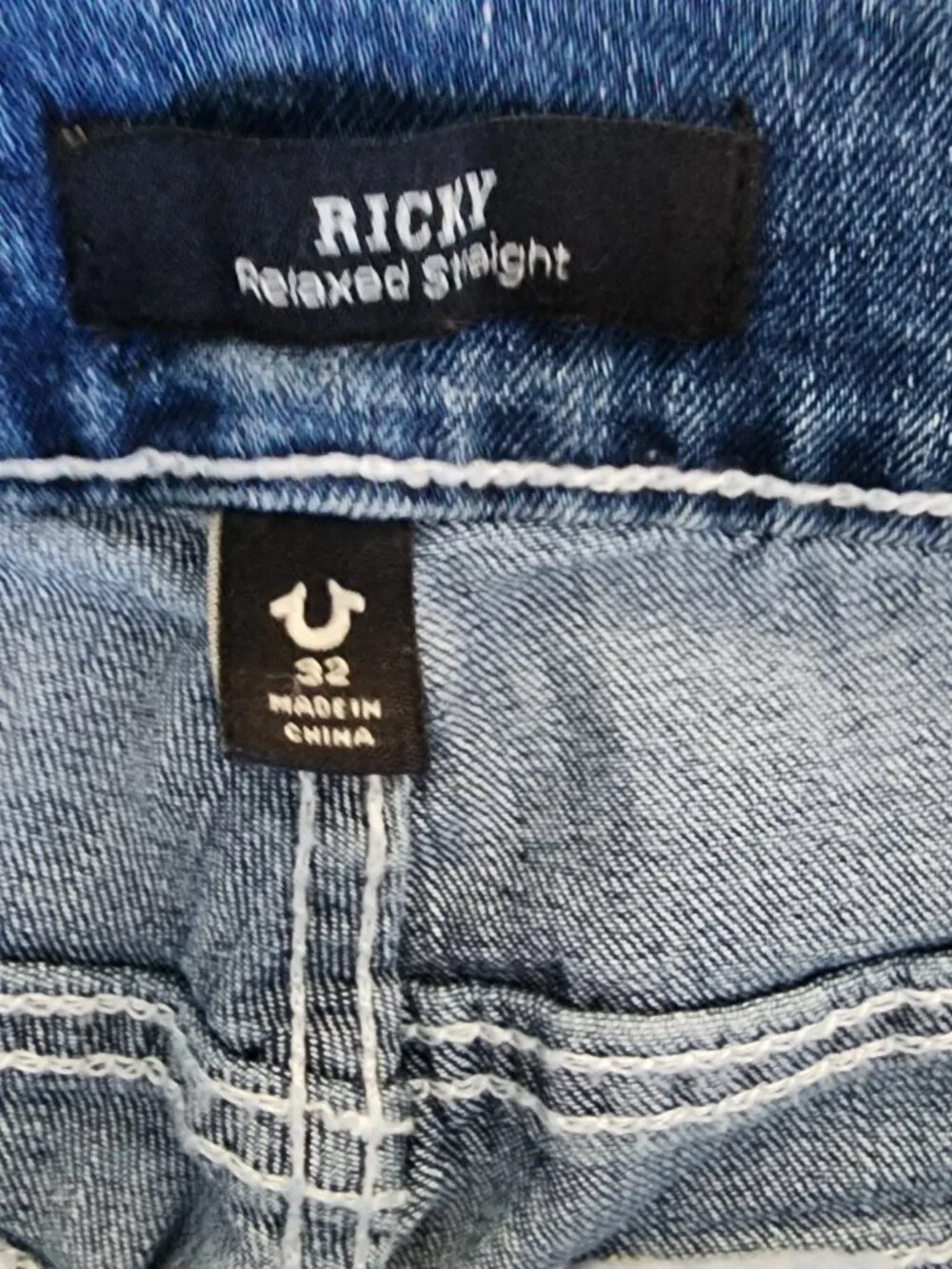 NWT True Religion Men's Ricky Straight Jeans Size W32 L34